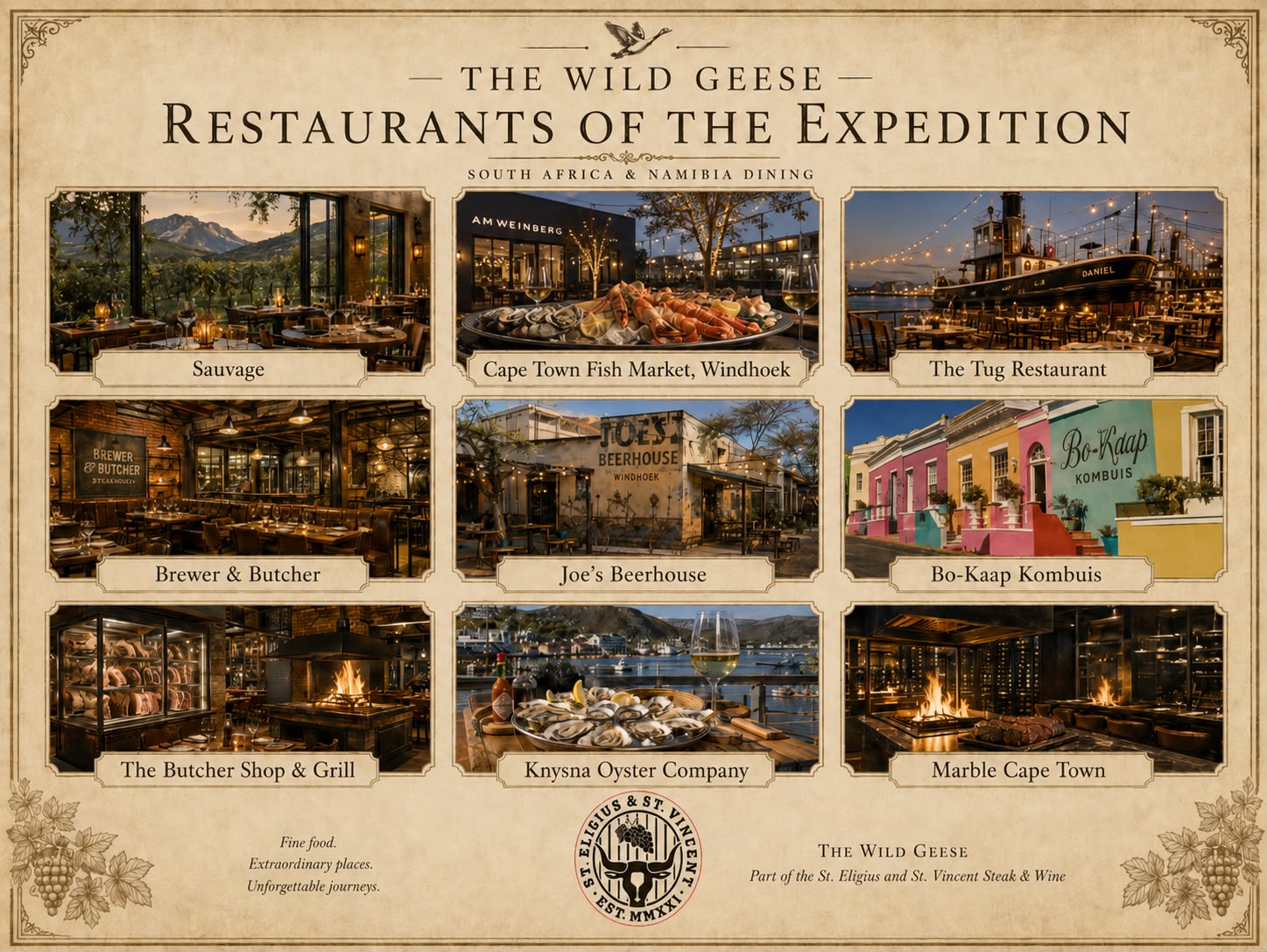 The Wild Geese restaurant plans