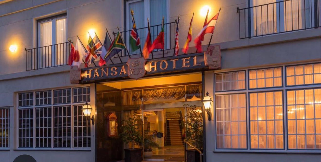 Swakopmund hotel at dusk